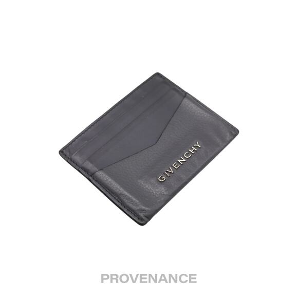 🔴 Givenchy Logo Card Holder Wallet - Grey Leather - Picture 4 of 6